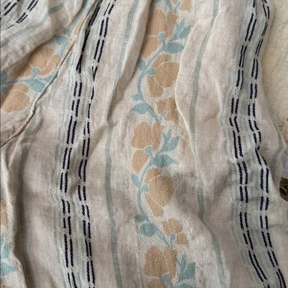 CP Shades Beige and Blue Patterned Women's Shorts - Picture 4 of 4